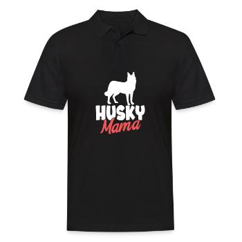 Husky Dog Dog Propriétaire de chien - Polo Homme - noir - Devant - Kai (181cm)