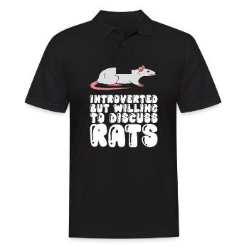 Introverti parlant des rats - Polo Homme - noir - Devant - Kai (181cm)