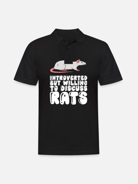 Introverted talking about rats - Men's Polo Shirt - black