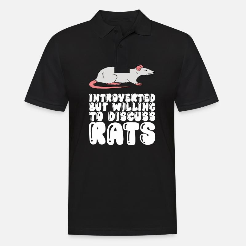 Introverted talking about rats - Men's Polo Shirt - black