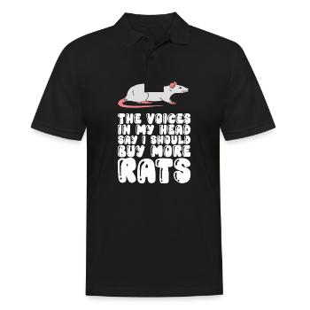 Ich Sollte Mehr Ratten Kaufen - Männer Poloshirt - Schwarz - Vorne - Kai (181cm)