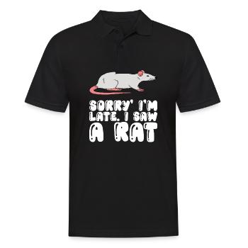 Tut Mir Leid ich habe eine Ratte Gesehen - Männer Poloshirt - Schwarz - Vorne - Kai (181cm)