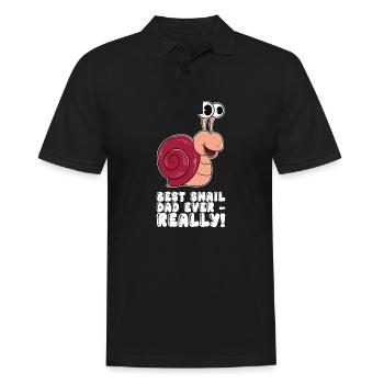 Bester Schneckenpapa Aller Zeiten - Männer Poloshirt - Schwarz - Vorne - Kai (181cm)