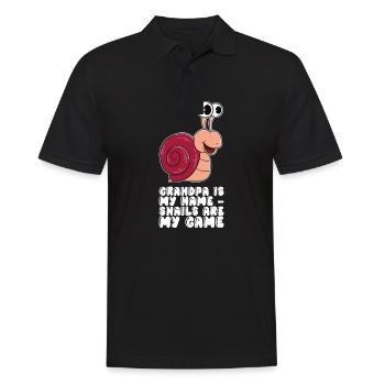 Opa Ist Mein Name Schnecken - Männer Poloshirt - Schwarz - Vorne - Kai (181cm)