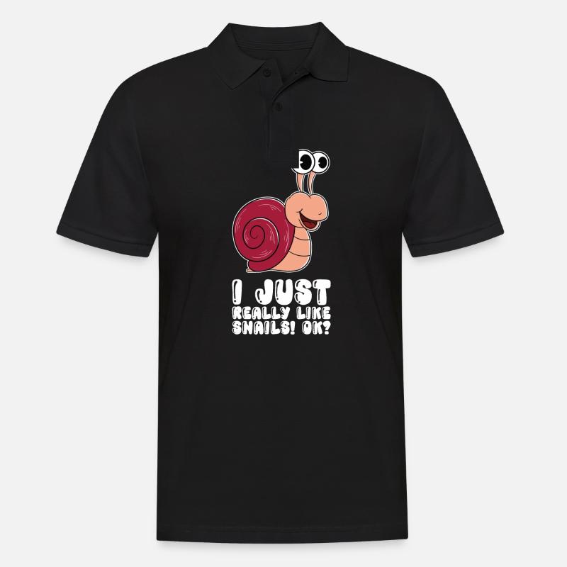 J’aime beaucoup les escargots - Polo Homme - noir