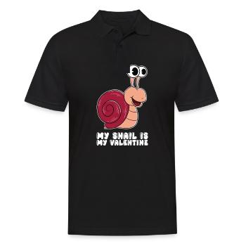 Meine Schnecke Ist Meine Valentine - Männer Poloshirt - Schwarz - Vorne - Kai (181cm)