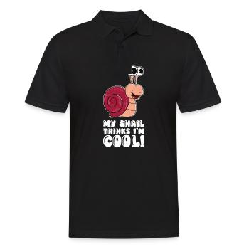 My snail thinks I'm cool - Men's Polo Shirt - black - Front - Kai (181cm)