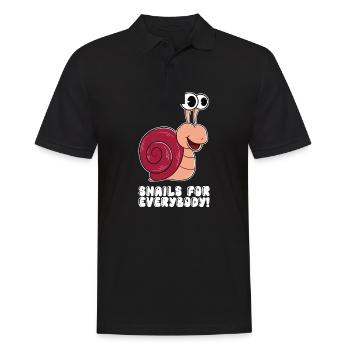 Snails for everyone - Men's Polo Shirt - black - Front - Kai (181cm)