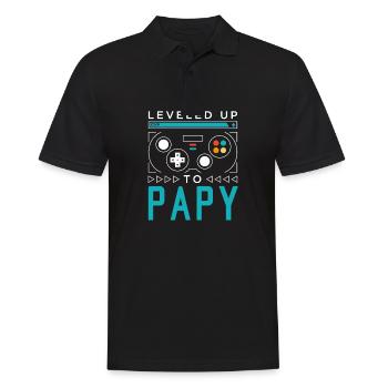 Mis à niveau à Papy Gamer Grand-père Gaming Grandfathe - Polo Homme - noir - Devant - Kai (181cm)
