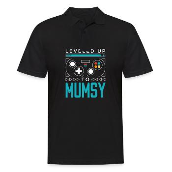 Mis à niveau à maman gamer maman jeu maman famille - Polo Homme - noir - Devant - Kai (181cm)