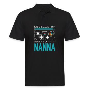 Montée au niveau de Nanna Gamer Nana Gaming Grand-mère - Polo Homme - noir - Devant - Kai (181cm)