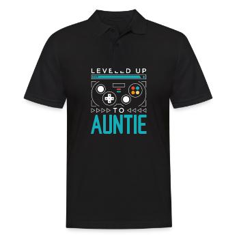 Mis à niveau jusqu’à Auntie Gamer Tante Gaming Tante Famil - Polo Homme - noir - Devant - Kai (181cm)