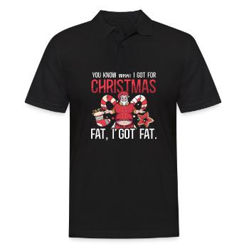 I Got Fat For Christmas - Men's Polo Shirt - black - Front - Kai (181cm)