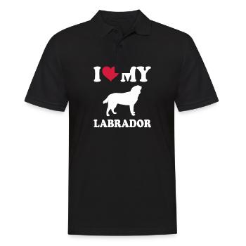 Labrador Dog Dog Propriétaire de chien - Polo Homme - noir - Devant - Kai (181cm)