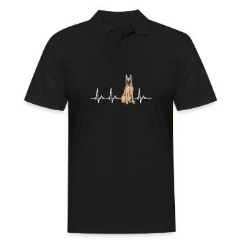 Malinois Dog Dog Propriétaire - Polo Homme - noir - Devant - Kai (181cm)