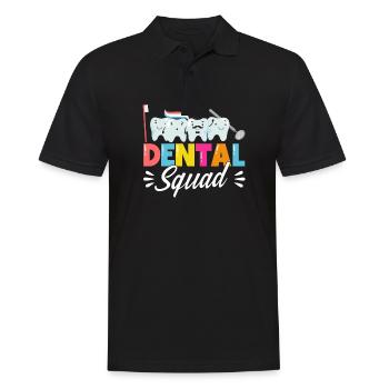 Dental Squad - Men's Polo Shirt - black - Front - Kai (181cm)