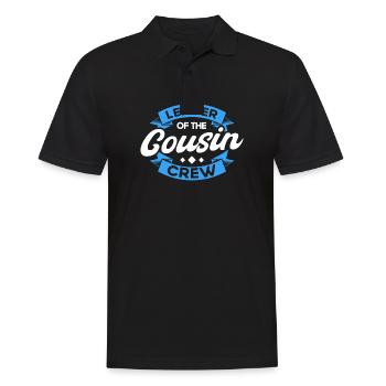 Leader Of The Cousin Crew - Men's Polo Shirt - black - Front - Kai (181cm)