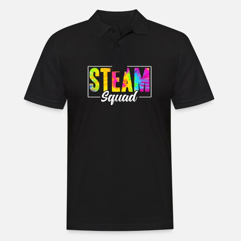Steam Squad - Männer Poloshirt - Schwarz
