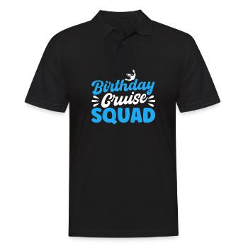 Birthday Cruise Squad - Männer Poloshirt - Schwarz - Vorne - Kai (181cm)