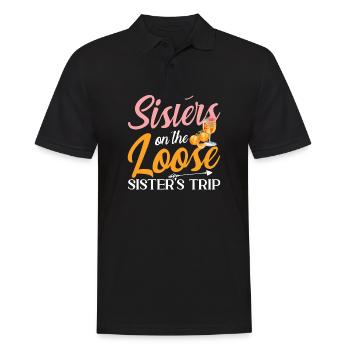Tie Dye Sisters On The Loose Sister Trip - Men's Polo Shirt - black - Front - Kai (181cm)