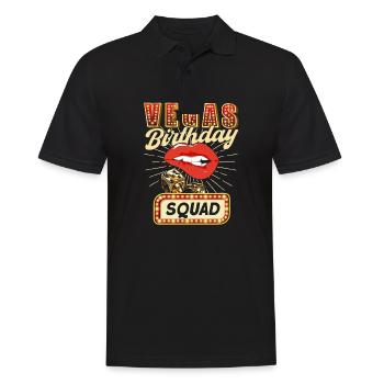 Las Vegas Birthday Squad - Männer Poloshirt - Schwarz - Vorne - Kai (181cm)