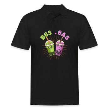 Bes Teas - Männer Poloshirt - Schwarz - Vorne - Kai (181cm)