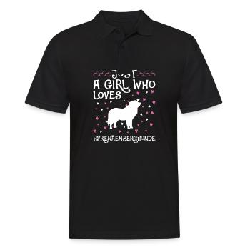 Chien de montagne des Pyrénées Chien Propriétaire de chien - Polo Homme - noir - Devant - Kai (181cm)