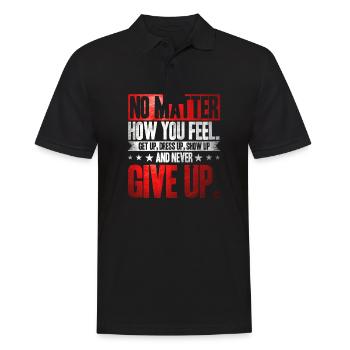 Motivation - Men's Polo Shirt - black - Front - Kai (181cm)