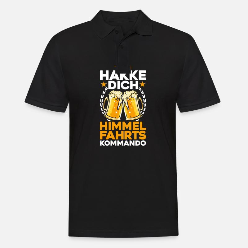 Bier - Männer Poloshirt - Schwarz