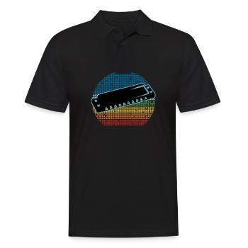 Harmonica - Men's Polo Shirt - black - Front - Kai (181cm)