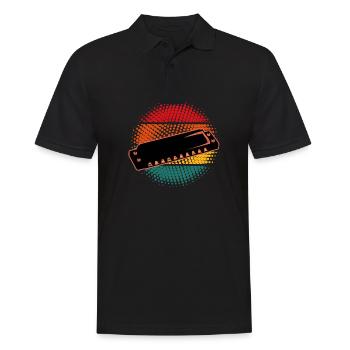 Harmonica - Men's Polo Shirt - black - Front - Kai (181cm)