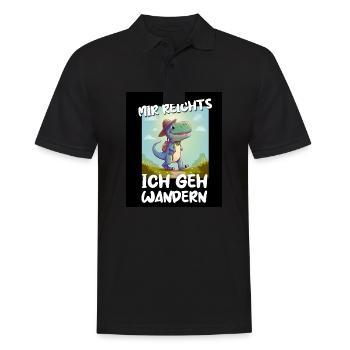 T-Rex Dino Dinosaurier Saurier Wandern Outdoor - Männer Poloshirt - Schwarz - Vorne - Kai (181cm)