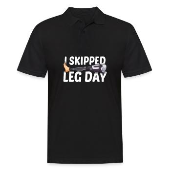 Bein Operation Rollstuhl Verloren Bein - Männer Poloshirt - Schwarz - Vorne - Kai (181cm)