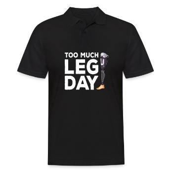 Leg surgery wheelchair lost leg - Men's Polo Shirt - black - Front - Kai (181cm)