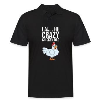 Je suis le père fou de poulet - Polo Homme - noir - Devant - Kai (181cm)