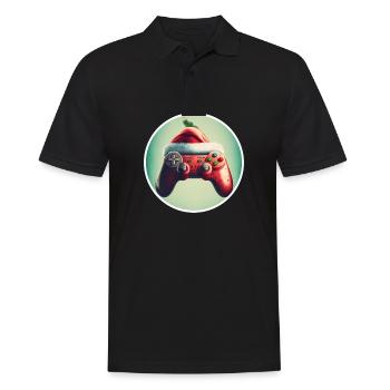Gamer Gaming Controller Gamepad Weihnachten - Männer Poloshirt - Schwarz - Vorne - Kai (181cm)