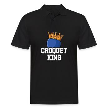 Croquet - Männer Poloshirt - Schwarz - Vorne - Kai (181cm)