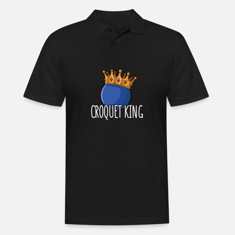 Croquet - Männer Poloshirt - Schwarz