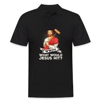 Croquet - Männer Poloshirt - Schwarz - Vorne - Kai (181cm)