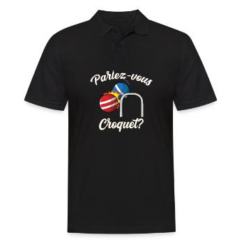 Croquet - Männer Poloshirt - Schwarz - Vorne - Kai (181cm)