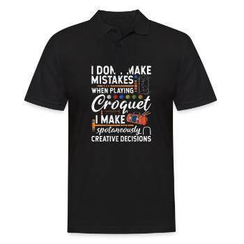 Croquet - Men's Polo Shirt - black - Front - Kai (181cm)