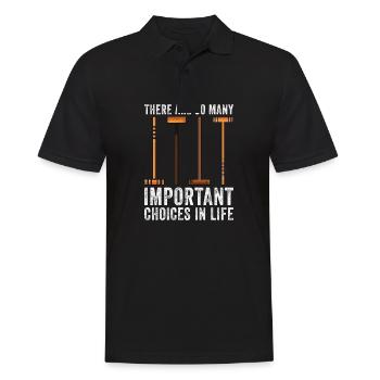 Croquet - Männer Poloshirt - Schwarz - Vorne - Kai (181cm)