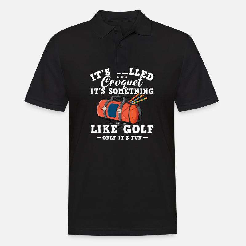 Croquet - Männer Poloshirt - Schwarz