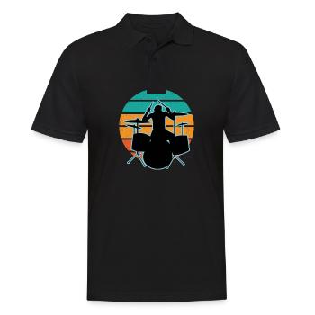 Batteur et batterie - Polo Homme - noir - Devant - Kai (181cm)