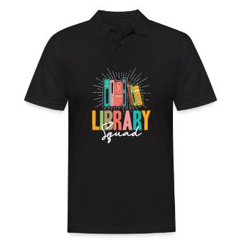 Library Squad - Men's Polo Shirt - black - Front - Kai (181cm)