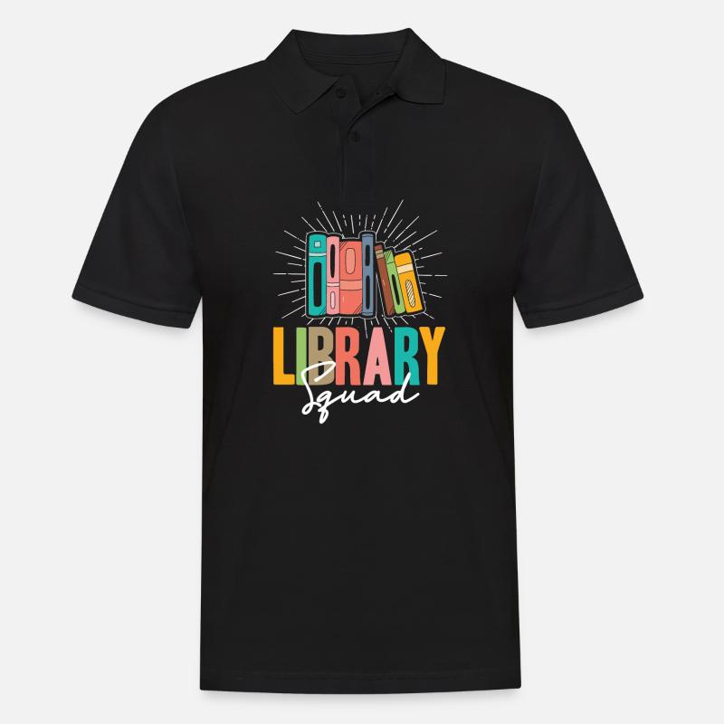 Escouade de la bibliothèque - Polo Homme - noir