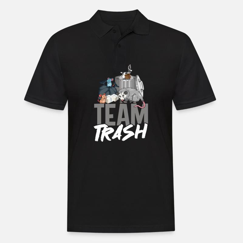 Team Trash - Männer Poloshirt - Schwarz