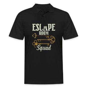 Escape Room Squad - Männer Poloshirt - Schwarz - Vorne - Kai (181cm)