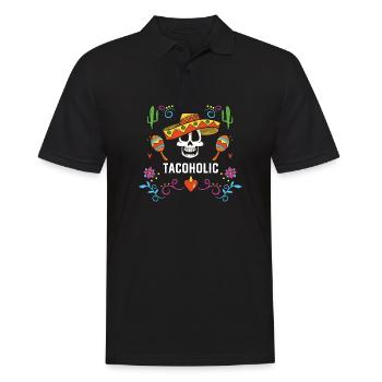 Tacoholic Taco Eater Mexican Food Foodie Mexico - Männer Poloshirt - Schwarz - Vorne - Kai (181cm)