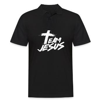 Équipe Jésus - Polo Homme - noir - Devant - Kai (181cm)
